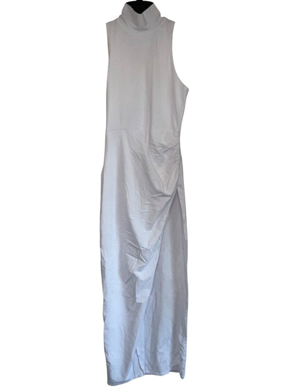 Superdown Janet Slit Midi Dress in White XSmall New Womens Bodycon Mock Neck - Picture 4 of 8